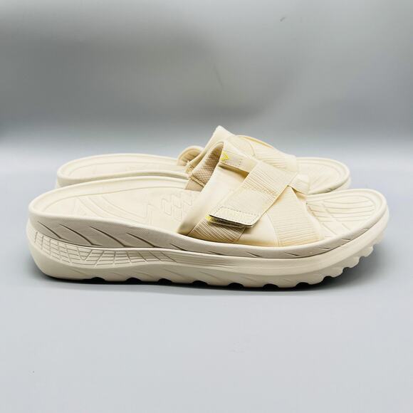 Vionic Sandals Mens 11.5 Beige Rebound Recovery Slide Hook & Loop Strap Comfort - Picture 1 of 13